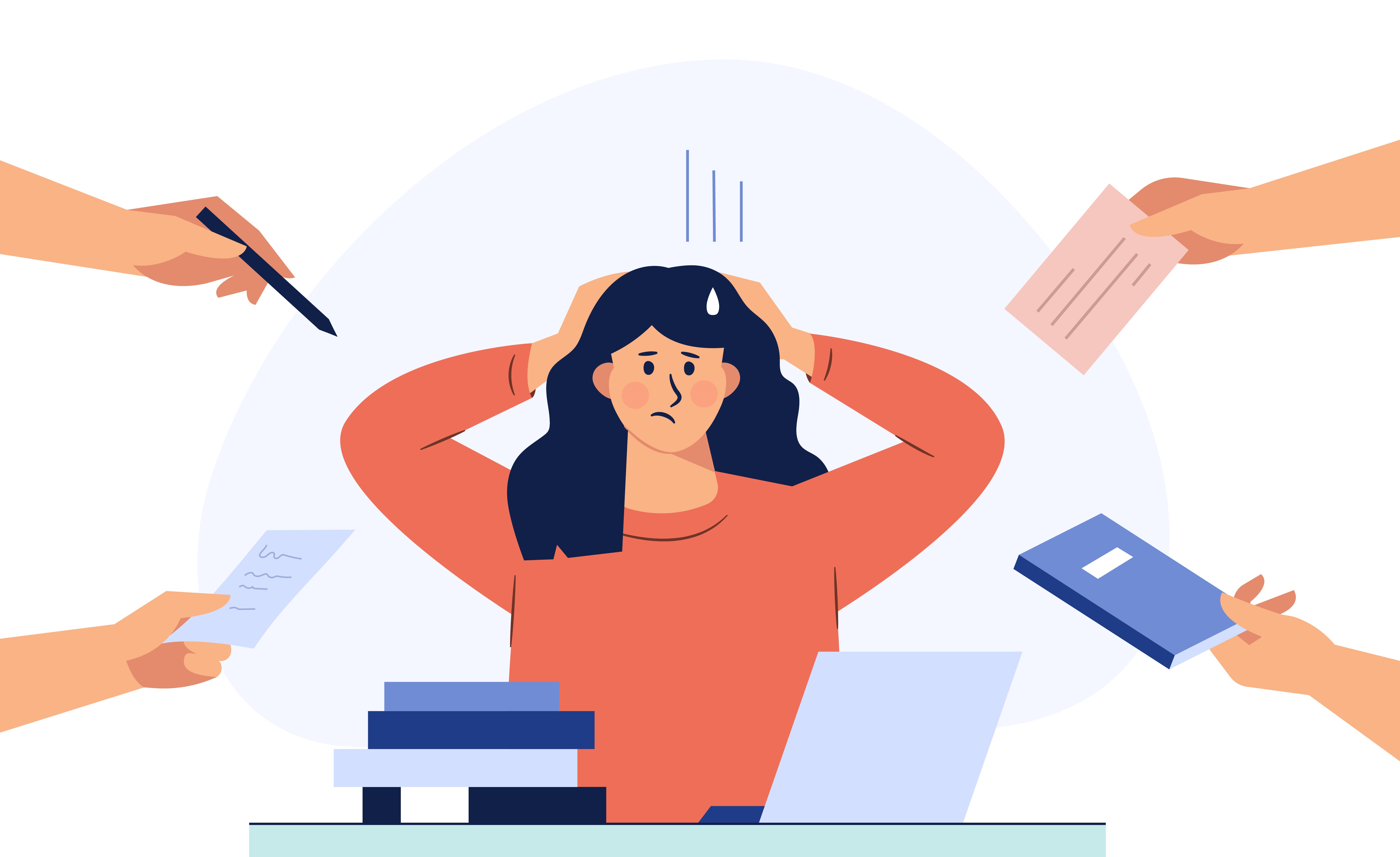 stresszes lány forrás freepik